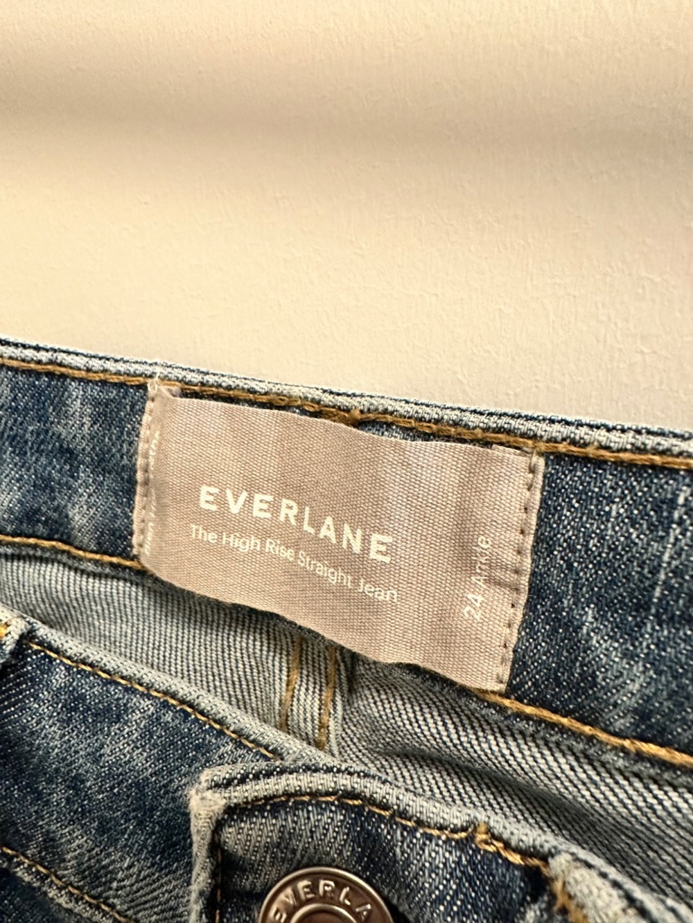 Everlane The High Rise Straight Jean - Picture 7 of 7